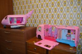 Barbie Aeroplane and Camper Van