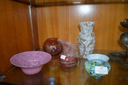 Glass Bowls, Vase, and Jug