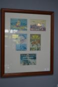 Framed Reproduction Aeroplane Postcards