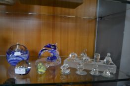Glass Paperweights and Crystal Animals