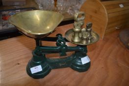 Vintage Style Kitchen Scales with Weights