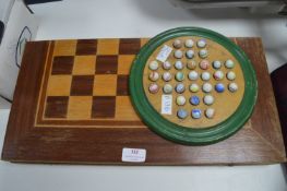 Chessboard and 1930's French Marbles