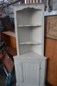 Painted Pine Corner Cupboard