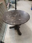 * marble topped low level table - 600w x 480h