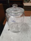 * glass cookie jar