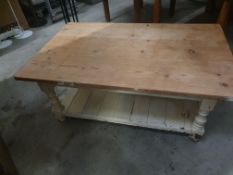 * low level wooden table - 1200w x 780d x 460h