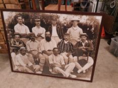 * large framed cricket print. 1270w x 960d