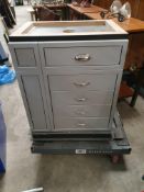 * solid shop fitting unit - drawers to one side. 600w x 500d x 850h