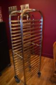 *Vogue Stainless Steel Mobile Gastronorm Tray Rack