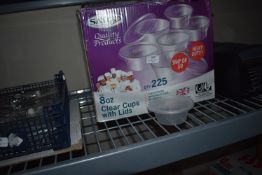 *Part Box of 8oz Clear Cups with Lids