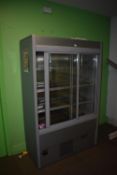 *Zoin Multideck Display Refrigerator Enclosed by Sliding Doors in Silver Finish Model: LG120-AI