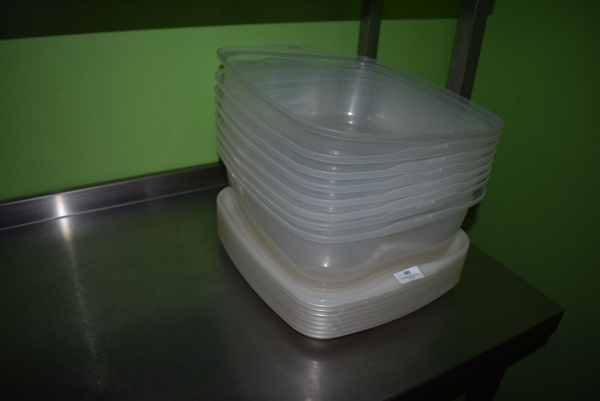*Eight Plastic Cake Domes with Trays