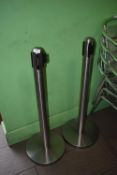 *Two Brushed Stainless Steel Safety Barriers