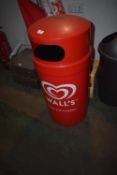 *Wall’s Ice Cream Branded Waste Bin, and Three Parasols