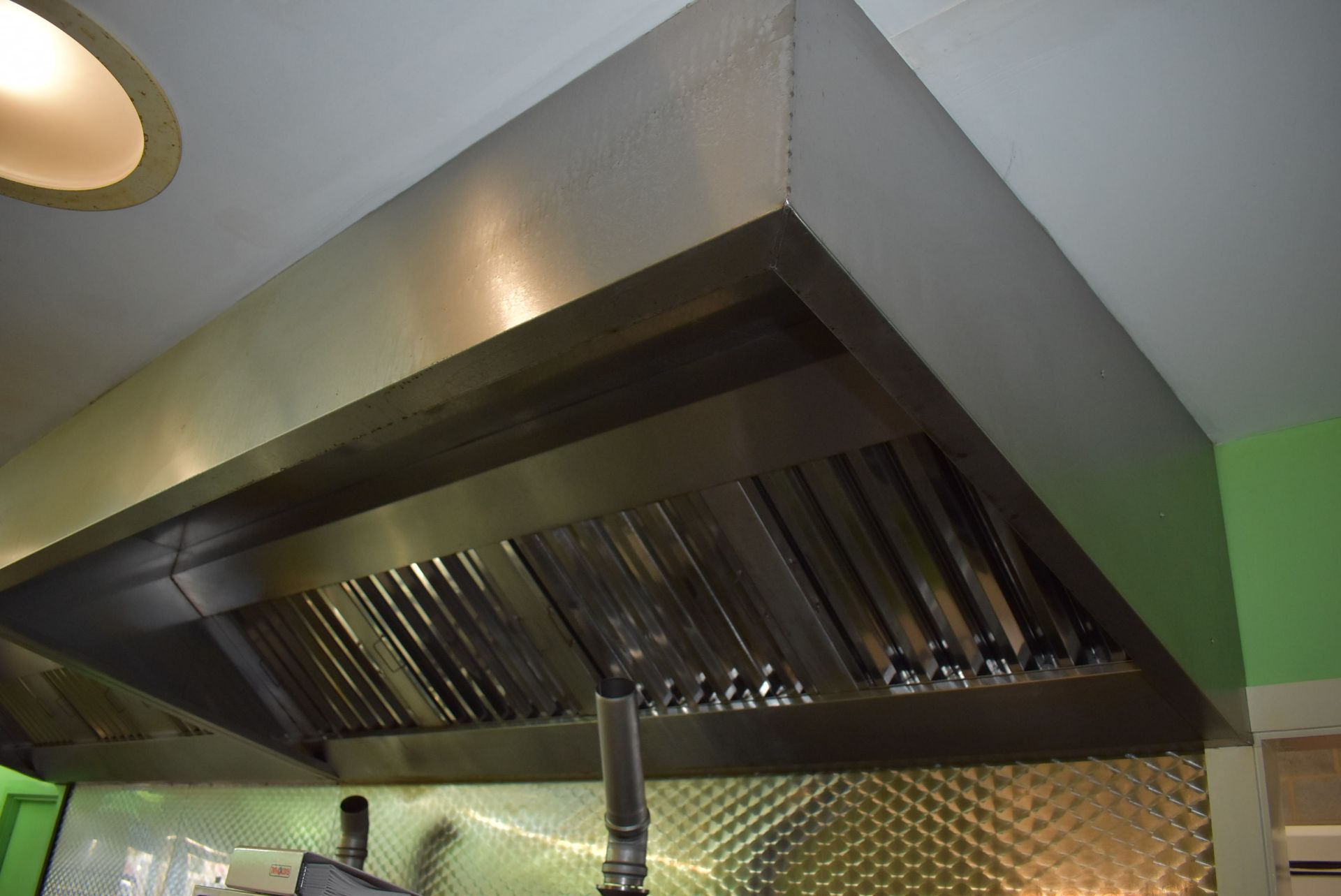 *Stainless Steel Extraction Canopy with Three Grease Filters 240x120cm (as fitted, buyer to - Image 2 of 2