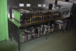 *Stainless Steel Preparation Table with Upstand to Rear 240x80cm