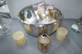 Mirrored Ball, Tealights, and Candles