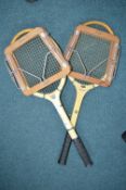 Pair of of Dunlop Vintage Tennis Rackets