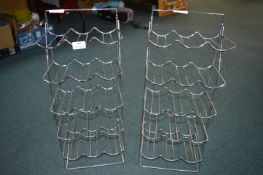 Two Chrome Wine Racks