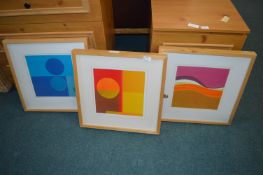 Three Abstract Framed Prints