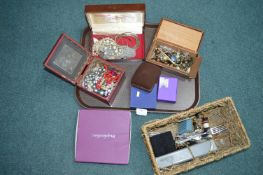 Jewellery Boxes Containing Costume Jewellery etc.