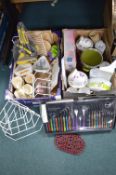 Two Boxes of Pottery and Kitchenware