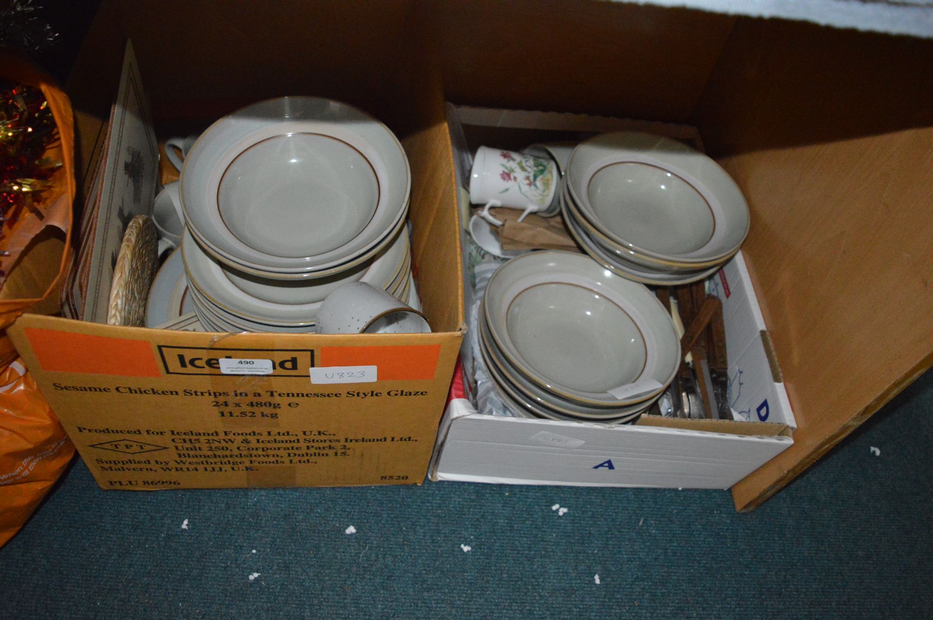 Two Boxes of Tableware and Cutlery