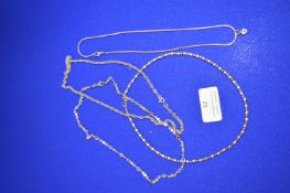 Four Sterling Silver Neck Chains ~34g total