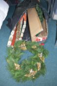 Christmas Wreaths and Wrapping Paper