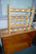 Wooden Wine Rack, and Pine Shelves