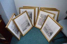 *Ten Gilt Framed Yorkshire Prints