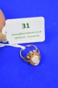 9k Gold Cameo Ring ~3.85g Size: K