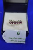 18k Gold Ruby & Diamond Ring ~3.7g Size: L