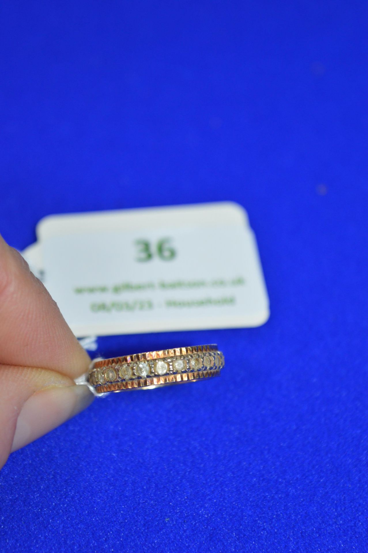 9k Gold Ring with CZs ~3.6g Size: N - Image 2 of 2