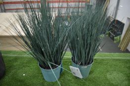 *Pair of Artificial Blue Grasses