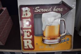 *Beer on Draught Illuminated Sign