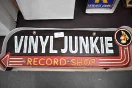 *Vinyl Junkie Illuminated Sign