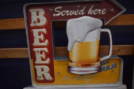 *Beer on Draught Illuminated Sign