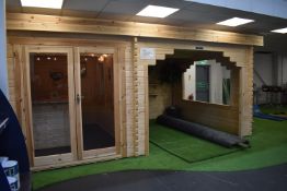 *Beverley Garden Lodge 18ft x 12ft made from Heavy Duty 44mm Tongue & Groove Logs with Fully