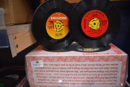*Two Recycled 45rpm Record Bookends