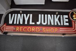 *Vinyl Junkie Illuminated Sign