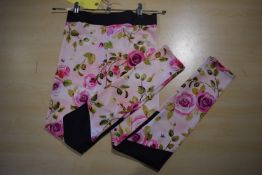 *Light Pink Rose Pattern Yoga Pattern Size: S