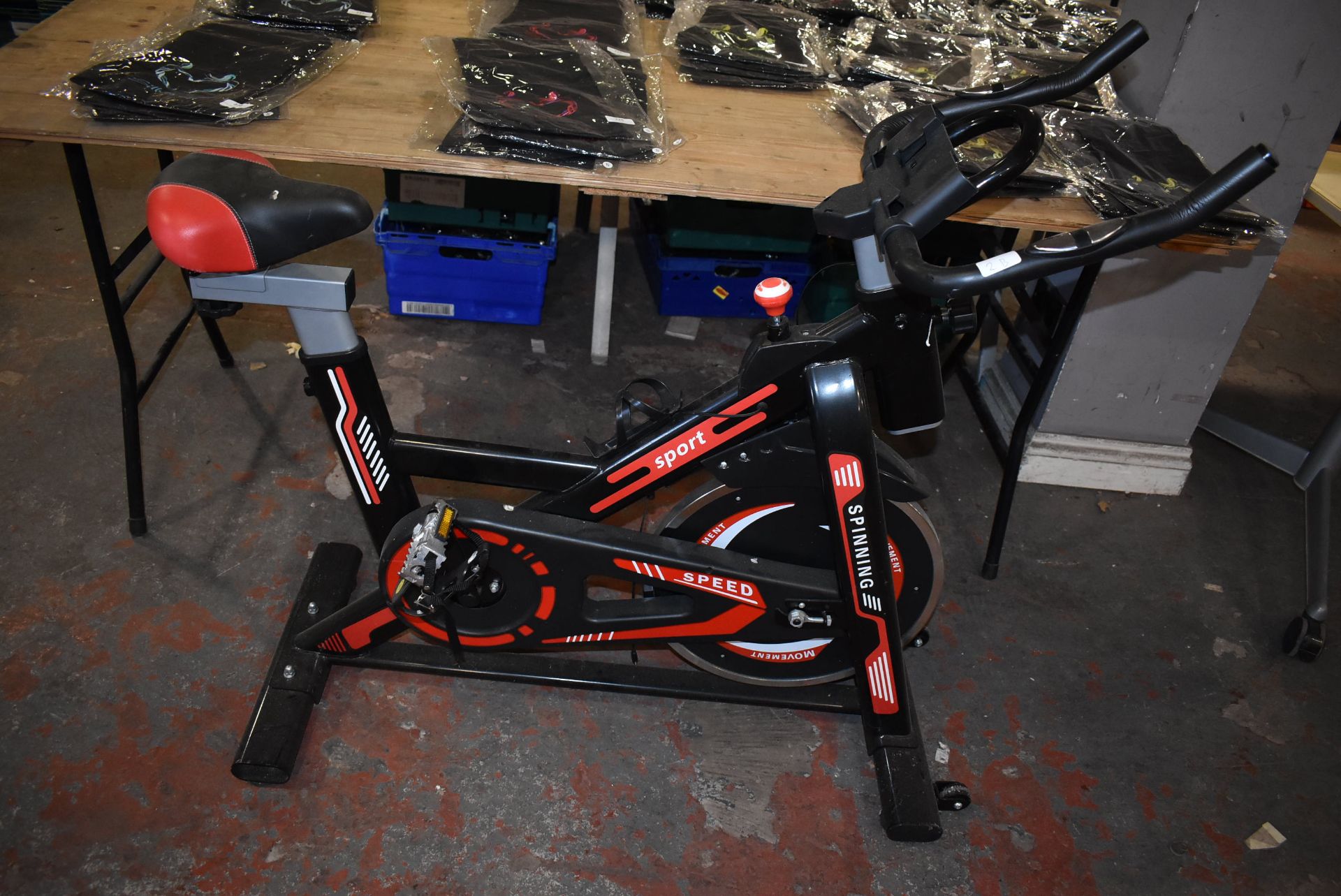 Sport Black & Red Exercise Bike