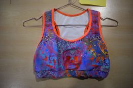 *Multicoloured Skull Pattern Sports Bra Size: S