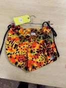 *Orange Leopard Pattern Yoga Shorts Size: L