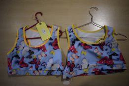 *Two Butterfly Pattern Sports Bras Size: M