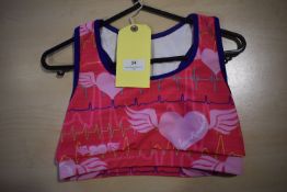 *Heartbeat Pattern Sports Bra Size: S