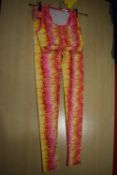 *Pink, Red and Yellow Yoga Leggings and Top Size: S