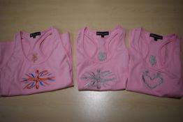 *Four Silhouette Pink Vests Size: S