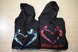 *Two Silhouette Black Hoodies Size: S